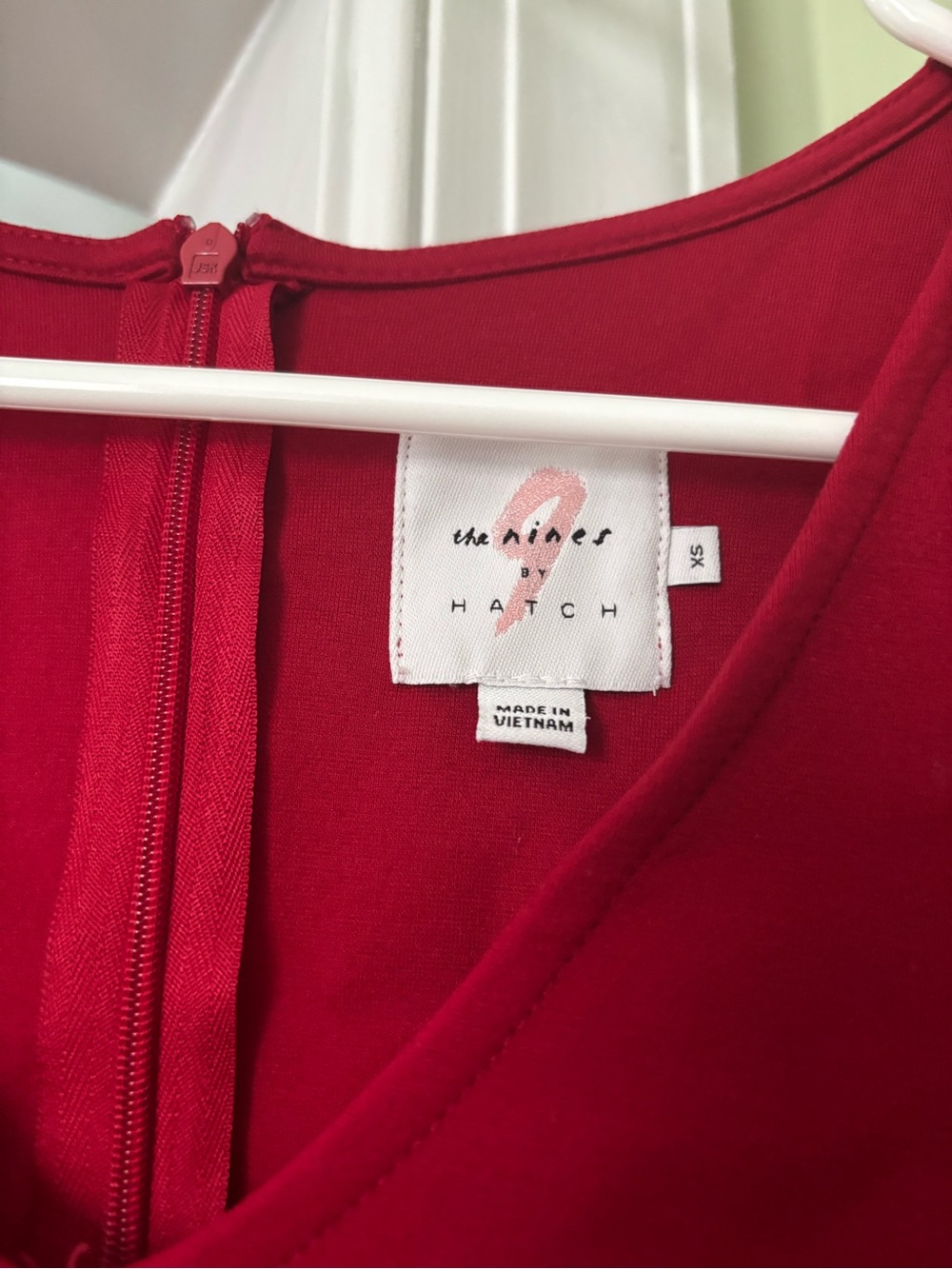 The Nines by HATCH Red V-Neck Mini Maternity Dress - Picture 3 of 3
